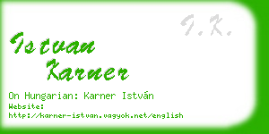 istvan karner business card