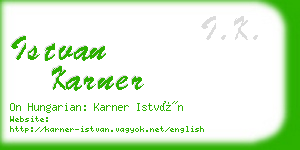 istvan karner business card